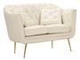 Canapé Budapest Crema capitonné beige lumineux et raffiné