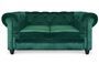 Canapé chesterfield 2 places velours vert Itish