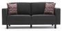 Canapé classique 2 places tissu anthracite Kalena 180 cm
