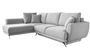 Canapé convertible angle gauche tissu gris souris Savary 280 cm