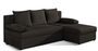Canapé convertible angle réversible tissu marron Gary 206 cm