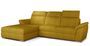Canapé convertible d'angle gauche tissu jaune têtières réglables Suzy 272 cm