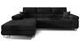 Canapé convertible d'angle gauche tissu noir avec rangement Wile 280 cm