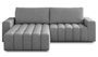 Canapé convertible design tissu matelassé gris clair chiné angle gauche Bozen 250 cm
