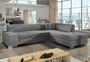 Canapé convertible moderne angle droit tissu gris clair chiné Plazo 278 cm