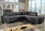 Canapé convertible moderne angle droit tissu gris foncé chiné Plazo 278 cm