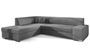 Canapé convertible moderne angle gauche tissu gris clair chiné Plazo 278 cm