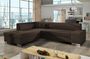 Canapé convertible moderne angle gauche tissu marron Plazo 278 cm