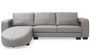 Canapé d'angle 5 places réversible simili cuir gris Marna 275 cm