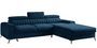 Canapé d’angle convertible GRENKY en velours avec coffre et têtières réglables – 278 cm