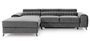 Canapé d’angle convertible GRENKY en velours avec coffre et têtières réglables – 278 cm