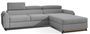 Canapé d’angle convertible MAZALI tissu- Appuis-tête réglables et rangement