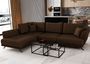 Canapé d'angle convertible SAVARY en tissu avec coffre de rangement - 280 cm