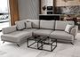 Canapé d'angle convertible SAVARY en tissu avec coffre de rangement - 280 cm