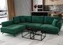 Canapé d'angle convertible SAVARY en tissu avec coffre de rangement - 280 cm