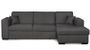 Canapé d'angle droit convertible avec coffre tissu gris foncé Bari 262 cm