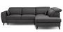 Canapé d'angle droit convertible tissu gris anthracite Noblesse 255 cm