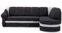 Canapé d'angle droit convertible tissu gris chiné foncé et clair Sundy 250 cm