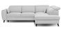 Canapé d'angle droit convertible tissu gris clair Noblesse 255 cm