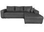 Canapé d'angle droit convertible tissu gris foncé Moovy 246 cm