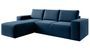 Canapé d'angle gauche convertible moderne tissu bleu foncé Willace 302 cm