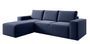 Canapé d'angle gauche convertible moderne tissu bleu nuit Willace 302 cm