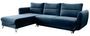 Canapé d'angle gauche convertible tissu bleu foncé Zurik 276 cm
