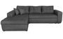 Canapé d'angle gauche convertible tissu gris foncé Moovy 246 cm