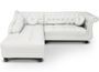 Canapé d'angle gauche simili cuir blanc chesterfield Rika 240 cm