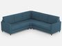 Canapé d'angle moderne italien tissu bleu Korane - 5 tailles