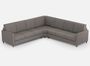 Canapé d'angle moderne italien tissu gris Korane - 5 tailles