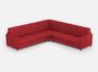 Canapé d'angle moderne italien tissu rouge Korane - 5 tailles