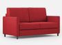 Canapé droit moderne italien tissu rouge Korane - 3 tailles