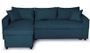Canapé d'angle réversible convertible tissu bleu pétrole Kita 223 cm