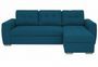 Canapé d'angle réversible convertible tissu bleu pétrole Nodia 244 cm