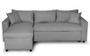 Canapé d'angle réversible convertible tissu gris clair Kita 223 cm