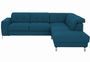 Canapé d'angle réversible et convertible tissu bleu pétrole Vicky 273 cm