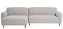 Canapé d’angle SALVADOR – Tissu bouclé gris clair