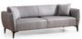 Canapé droit 3 places tissu gris clair Bellano 220 cm