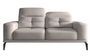 Canapé droit design 2/3 places tissu gris clair Torpille 195 cm