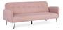 Canapé lit 3 places tissu polyester rose Becky