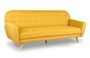 Canapé lit scandinave 3 places tissu jaune Elliot 221 cm