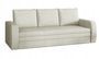 Canapé lit tissu beige clair avec coffre de rangement Liverna 220 cm