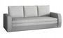 Canapé lit tissu et simili cuir gris avec coffre de rangement Liverna 220 cm