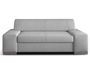 Canapé minimaliste 2/3 places tissu gris clair Plazo 190 cm