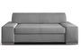 Canapé minimaliste 2/3 places velours gris clair Plazo 190 cm