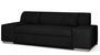 Canapé minimaliste 3/4 places velours noir Plazo 210 cm