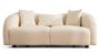 Canapé moderne tissu bouclé crème Ziver