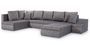 Canapé panoramique convertible tissu gris Jonaz 340 cm