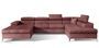 Canapé panoramique velours rose cuivré coffre de rangement à droite Kutty 345 cm